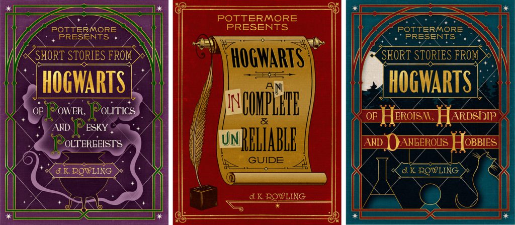 Pottermore Presents covers by MinaLima