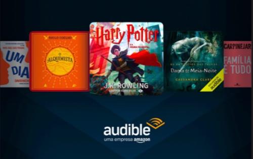 Harry Potter and the Philosopher's Stone showcased on an Audible book reel
