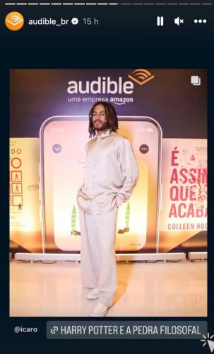 Icaro Silva at Audible Brazil launch event